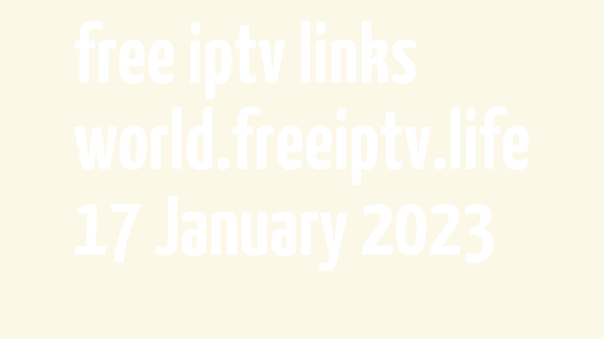 free iptv links 160123